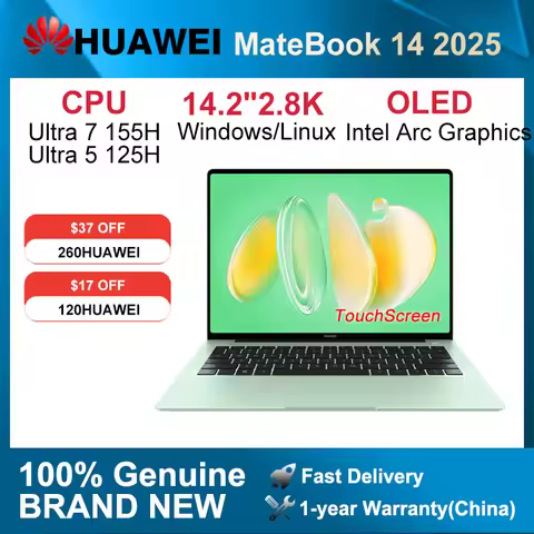 2025 HUAWEI MateBook 14 Widows/Linux Ultra 7 155H/Ultra 5 125H 16GB/32GB 512GB/1TB 14.2-inch 120Hz 2