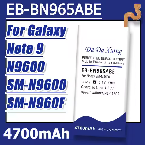 Large Capacity NEW Battery For Samsung Galaxy Note9 Note 9 N9600 SM-N9600 SM-N960F EB-BN965ABE 4700m