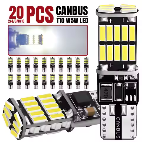 2/6/10 PCS T10 W5W LED Bulb Canbus 12V/24V 26SMD 7000K Super Bright White Car Interior Dome Trunk Li