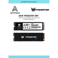 ACER Predator GM7 PCie 4.0 M.2 SSD Up to Read 7400MB/s Write6500MB/s (512GB/1TB/2TB/4TB)