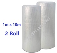 [2 ROLL] AIR BUBBLE WRAP SINGLE LAYER 1m X 10m TWIN PACK