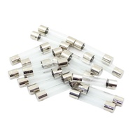 10 Pcs Fast Blow Fuse Glass Kit Assortment 5 * 20mm 250V 0.5A-20A AMP Tube Fuses 6 * 30mm