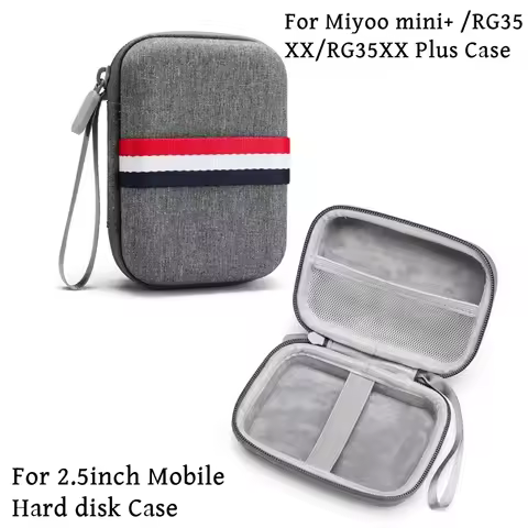 Portable RG35XX Plus Miyoo Mini+ Case Game Console RG35XX Miyoo Mini Plus Protect Bag 2.5inch Mobile