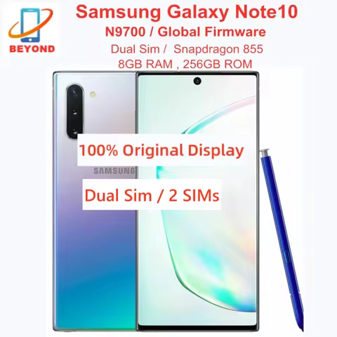 Samsung Galaxy Note10 Note 10 Dual Sim N9700 256GB ROM 8GB RAM Octa Core 6.3" AMOLED Snapdragon 855 