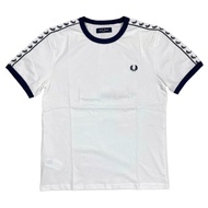 FRED PERRY RINGER ORIGINAL TAPED WHITE TSHIRT