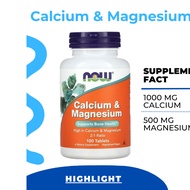now- Calcium & Magnesium 250tab 
