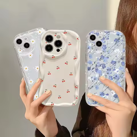 Daisy Cherry Purple Floral Plant Case For Xiaomi Redmi Note 14 Pro 5G 12 14 4G 11 10 12 13 14 Pro Pl