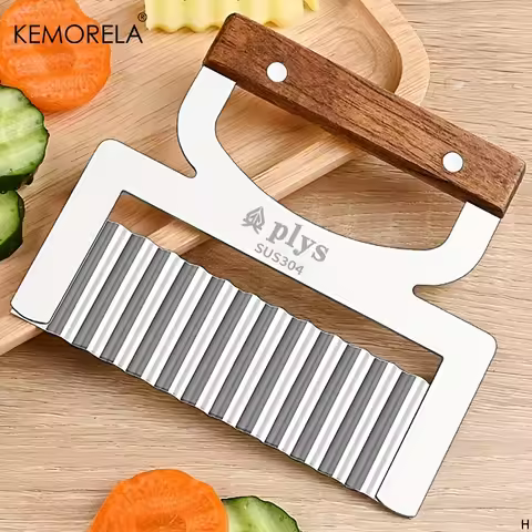 KEMORELA Stainless Steel Potato Slicer Multi-Functional Wavy Slicer Flower Cutter Restaurant Kitchen