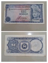 rm1 Aziz taha banknote fourth series 4th Siri 4 duit lama Wang kertas antique bank negara Malaysia b