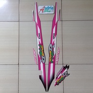 Yamaha F1ZR Sporty 1997 Black-Magenta Motorcycle Sticker Striping