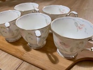 日本Narumi骨瓷咖啡杯/點心盤組