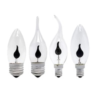 Buddha Front Red Light e12 Simulation Flame Bulb E14 Screw Candle Red Bulb Lotus Light God of Wealth