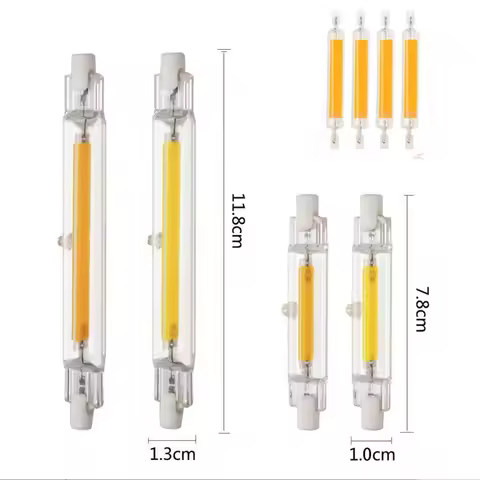 1x 4x LED R7S Bulb Lamp J78 J118 J135 AC 110V-220V Dimmable Light Glass Tube 78mm 118mm 135mm COB La