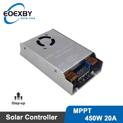 450W MPPT Booster Solar Controller 12V~50V Step-up Charging For 24V36V48V60V72V LiFePO4 Lithium Lead