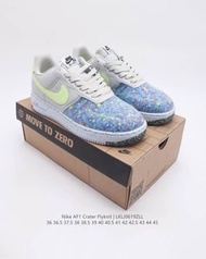 Nike Air Force 1 Crater Flyknit Low  Men's and women's sneakers . EU Size：36 36.5 37.5 38 38.5 39 40 40.5 41 42 42.5 43 44 45