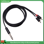[in stock]6.35mm Cable to  Audio Cable Aux  Jack Y Splitter Cable for Amplifiers Audio DVD,5FT