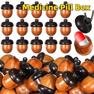 Medicine Pill Box - Outdoor First Aid Tool - Portable, Mini, Sealed - Keychain Pendants - Weekly Medicine Pill Capsule Organizer - Sandalwood Rescue Pill Case