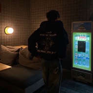 Lucy****** hoodie cotton fleece zip up boxy zip