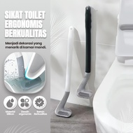 Silicone toilet brush, golf brush head, narrow angle cleaner, Hygienic and durable toilet cleaning t