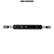 ONLYGOODS Thread Plug Gauge, 6H Tolerance Steel Material Double Ends Thread Gauge, Durable Black M5x