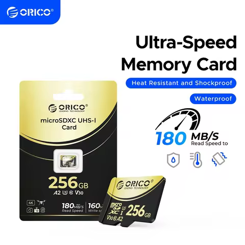 ORICO Micro SD Card TF Memory Card 512GBFull HD and 4K UHD C10, U3, V30, A2, microSDXC Up to180 MB/s