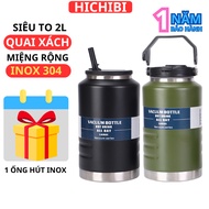 2000ml thermos bottle with large capacity, 9.5cm wide mouth, 2 convenient ways to drink, keeps 10g h