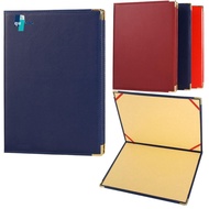 QUANTUMSKY A4 Agreement Folder, PU Leather No Inserts Certificate Diploma Cover, Durable Protective 