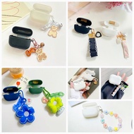 For Skullcandy RAIL Case Fashion Flower Pendant Lanyard / Cute Bear Silicone Earphone Cover For skul