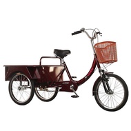 Elderly Tricycle Elderly Pedal Human Three-Wheeled Adult Leisure Shopping Cart Pedal Bicycle Manned Truck