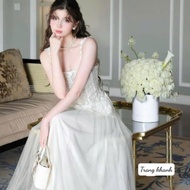 Luxurious women's set, floral lace 2-piece set with mesh skirt N163(Z4)