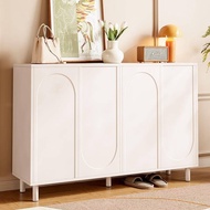Cream Style Shoe Cabinet for Household Entrance, Foyer Cabinet, Indoor Wall Storage Cabinet, Balcony