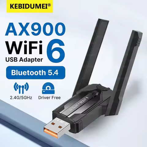 AX900 WiFi 6 USB Adapter Bluetooth 5.4 Dual Band 2.4G 5G Antennas WiFi6 USB Network Receiver Dongle 