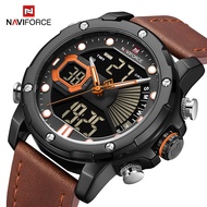 Army Digital Watches Sports Top Men Mens Brand Watch NAVIFORCE Luxury Leather Clock Quartz Led Military