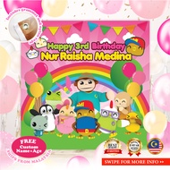 Birthday Banner | Birthday Backdrop | Hari Jadi - Didi and Friends