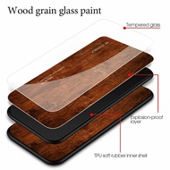 WoodGrain Glass Case Samsung Galaxy A52 SamsungA52 Cover Casing HP
