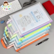 CTD A4 Mesh Zipper File Folder Handle Waterproof Transparent Bag School Subject Separator Office PVC