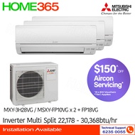 (PRE-ORDER) Mitsubishi StarMex Multi-Split AirCon MXY-3H28VG/MSXY-FP10VG x 2 + FP18VG