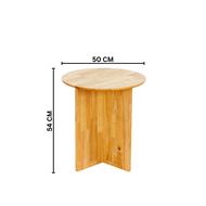 Evergreen Furniture โต๊ะข้าง โต๊ะกาแฟ งานไม้ยางแท้ 100% ขนาด 80x80 รุ่น MCT4-8080 / MCT4-6060 / MCT4