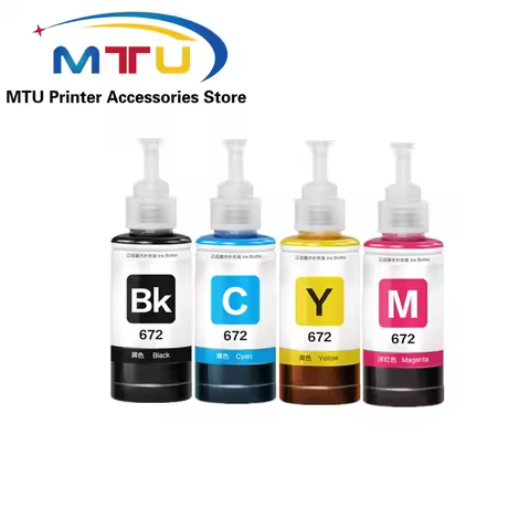1Set 672 T672 Refillable Ink for Epson L101 L111 L130 L201 L211 L220 L301 L303 L310 L313 L351 L353 L
