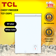 SYK TCL TCF-130FC Chest Freezer Fridge Deep Frozen Meat Fish Peti Sejuk Beku Daging Ais Beku 97Liter