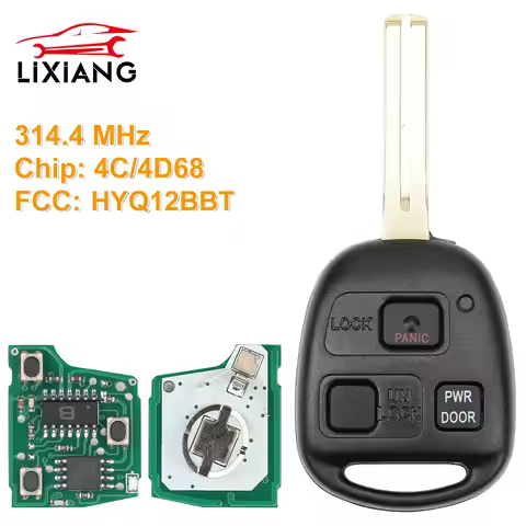 LIXIANG Remote Key 3 Buttons 4D68/4C Chip 314.4MHz FOB for Lexus RX330 RX350 RX400h HYQ12BBT 89070-4