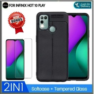 Case Infinix Hot 10 Play Soft Case Free Anti Gores Layar