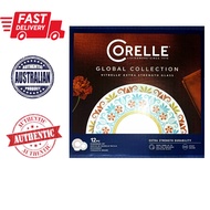 Corelle Global Collection Vitrelle 12-Piece Dinnerware Set, Terracotta Dreams