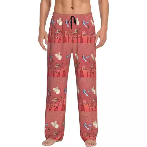Custom Men R-Regular Show Pajama Pants Print Cute Anime Sleep Sleepwear Bottoms with Pockets