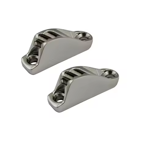 2 Piece18x48mm Clam Cleat Marine Boat 316 Stainless Steel Mirror Polish Sailing Boat Cam Cleat Yacht