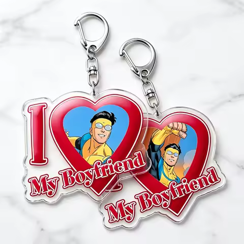Hot Invincible Superhero Boyfriend Keychain for Accessories Cartoon Omniman Omni Man Atom Eve Keyrin