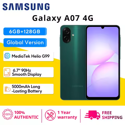 Samsung Galaxy A07 4G Smartphone MediaTek G99, 6.7" PLS LCD 90Hz Display, 5000mAh Battery, 50MP Main