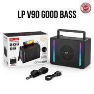 LP V90 Portable Wireless Speaker | Super Bass 10W Loud Stereo | RGB Light Bluetooth Speaker with FM 