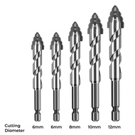 Hardened Iron Tiles 4-Cutter Drill Bit Eccentric Serrated Head Porcelain - Concrete Carbide