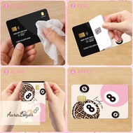 [AuraLayor] 4pcs Credit Card Stickers For Credit Card Skin Debit Card Sticker Personalized Bank Card